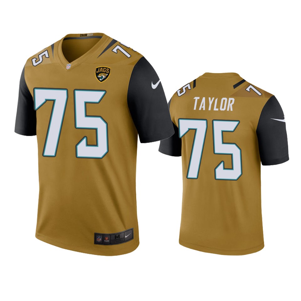 men's jaguars jawaan taylor gold color rush legend jersey