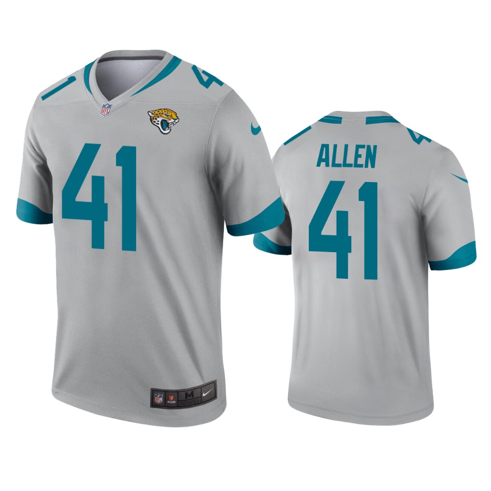 men's jaguars josh allen silver inverted legend jersey