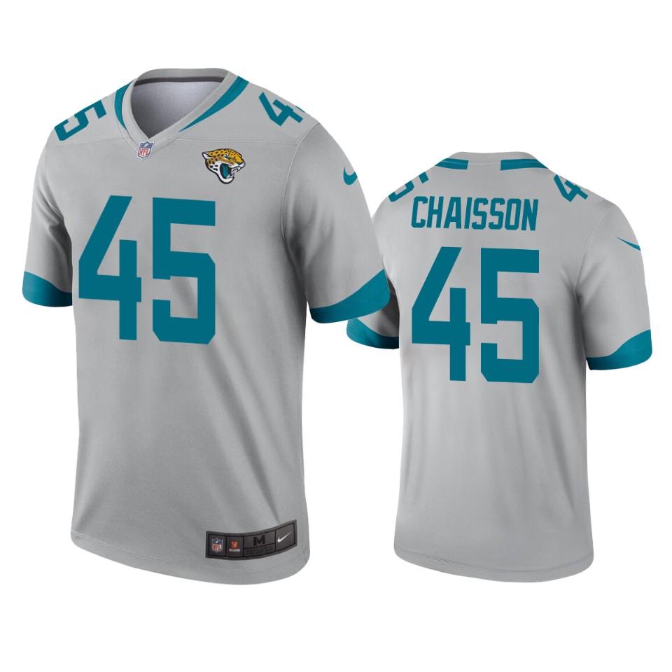 men's jaguars k'lavon chaisson silver inverted legend jersey