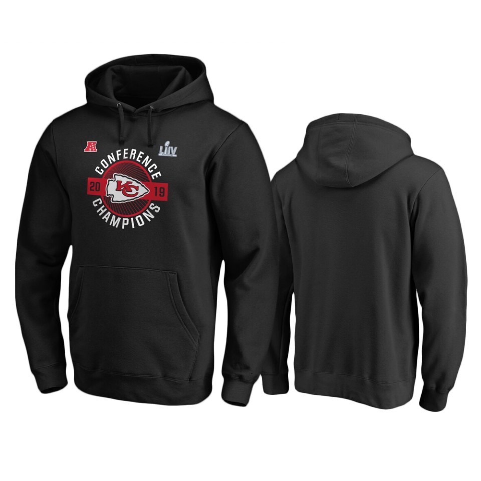 men's kansas city chiefs black 2019 afc champions end zone hoodie