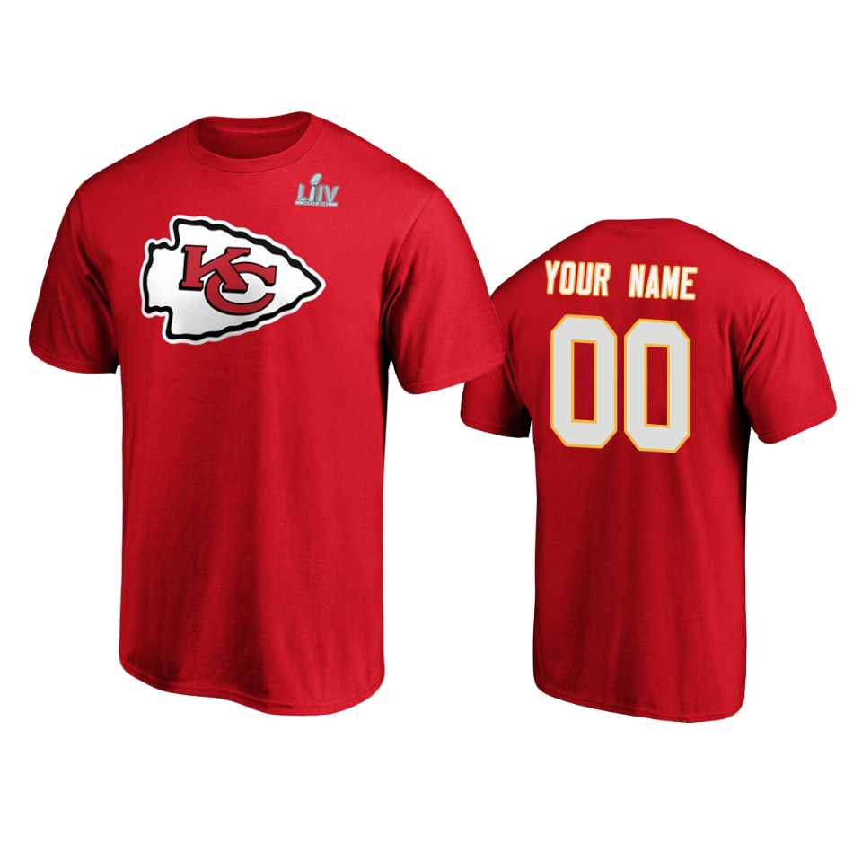 men's kansas city chiefs custom red super bowl liv halfback player t shirt