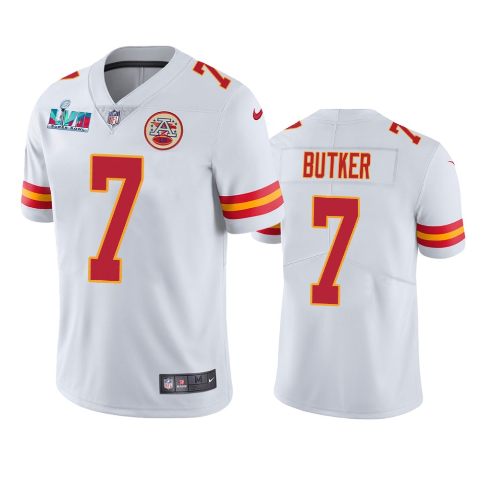 men's kansas city chiefs harrison butker white super bowl lvii vapor limited jersey