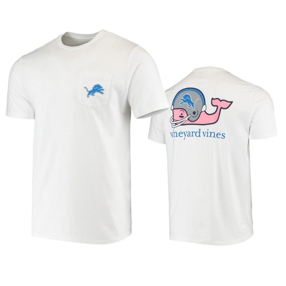 men's lions white whale helmet t shirt