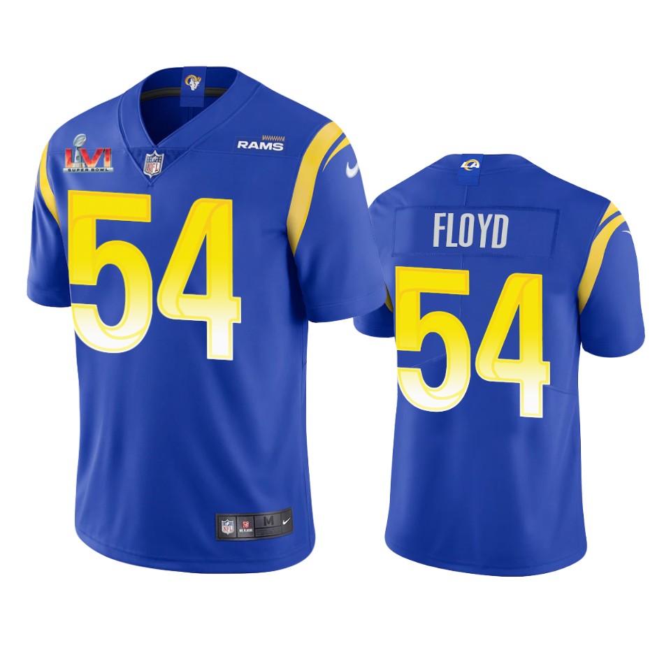 men's los angeles rams leonard floyd royal super bowl lvi limited jersey