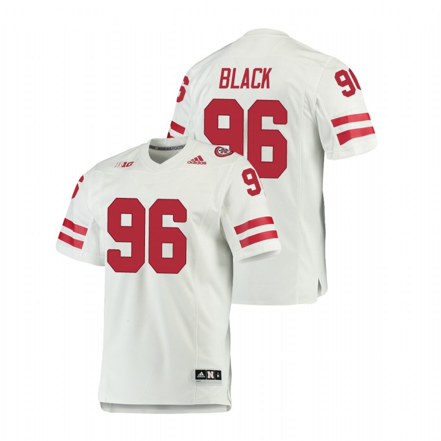 men's nebraska cornhuskers marquis black football premier white jersey