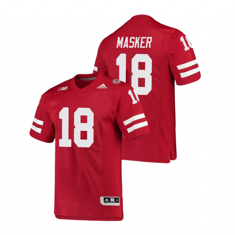 men's nebraska cornhuskers matt masker football premier scarlet jersey