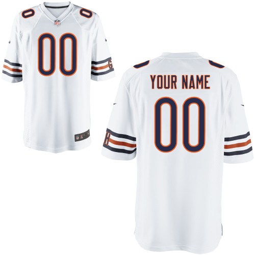men's chicago bears customized game white jerseys