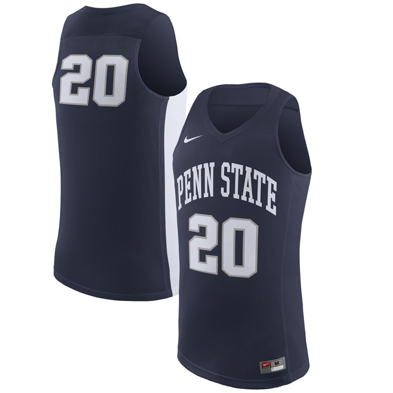 men's nittany lions navy 20 replica football  jersey