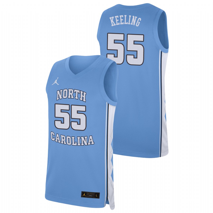 men's north carolina tar heels christian keeling replica college basketball carolina blue jersey