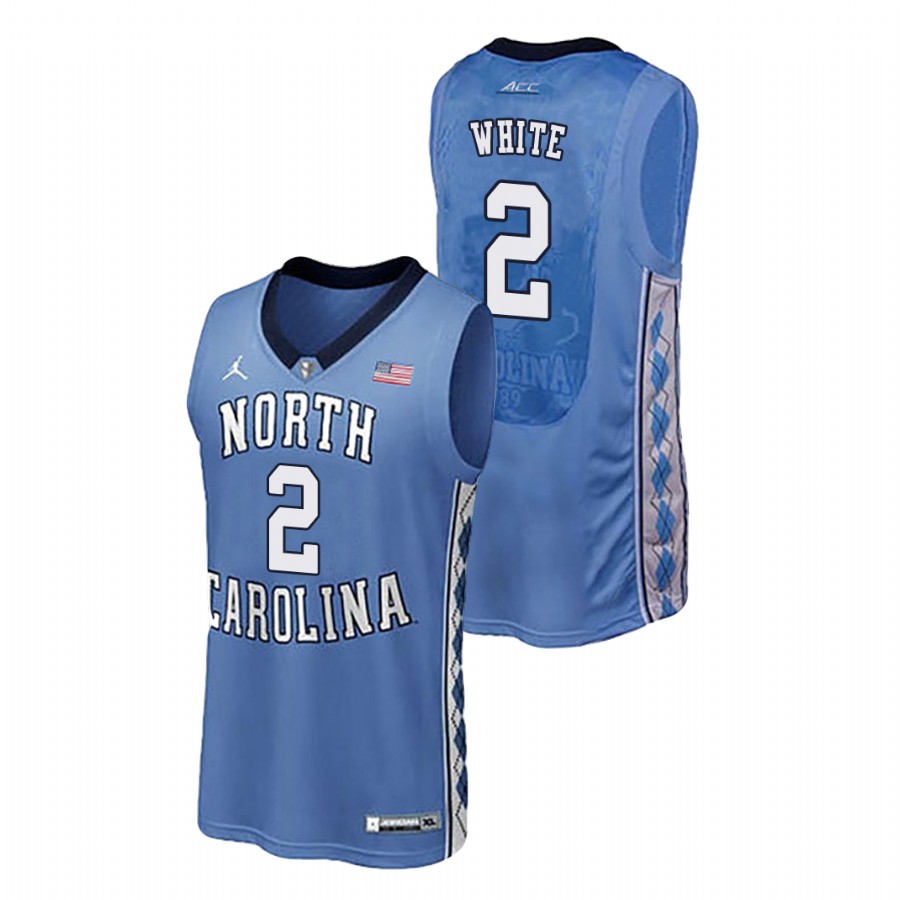 men's north carolina tar heels coby white royal authentic performace college basketball jersey