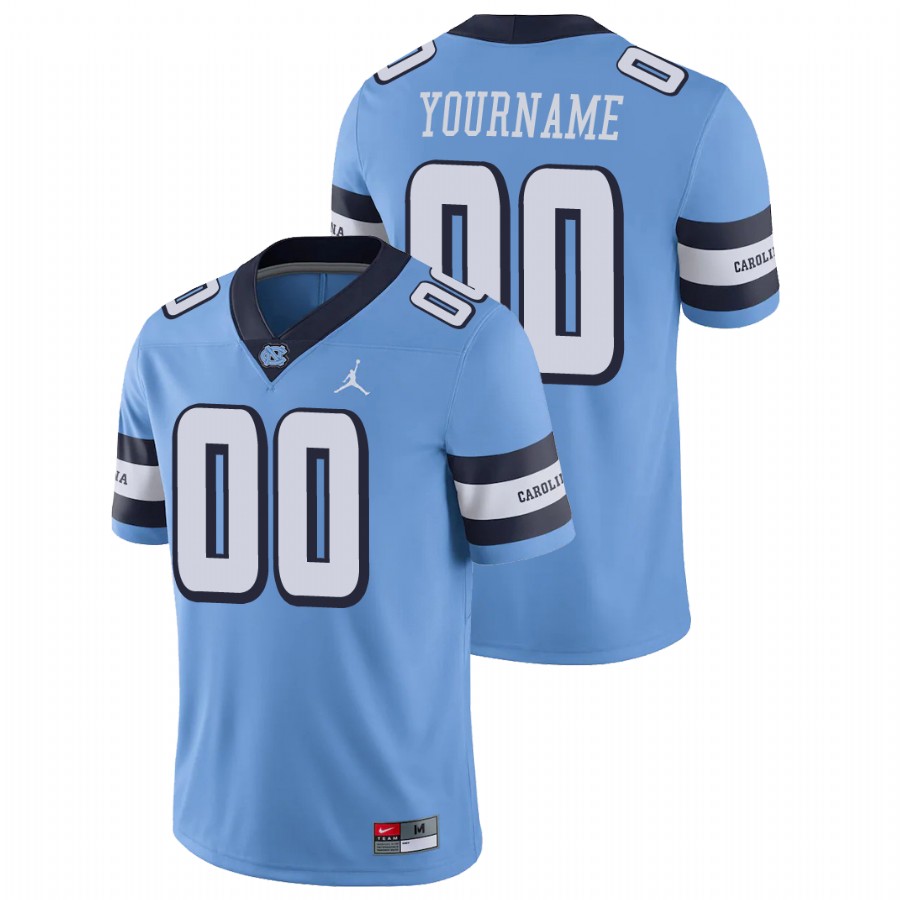 men's north carolina tar heels custom carolina blue college football alternate game jersey