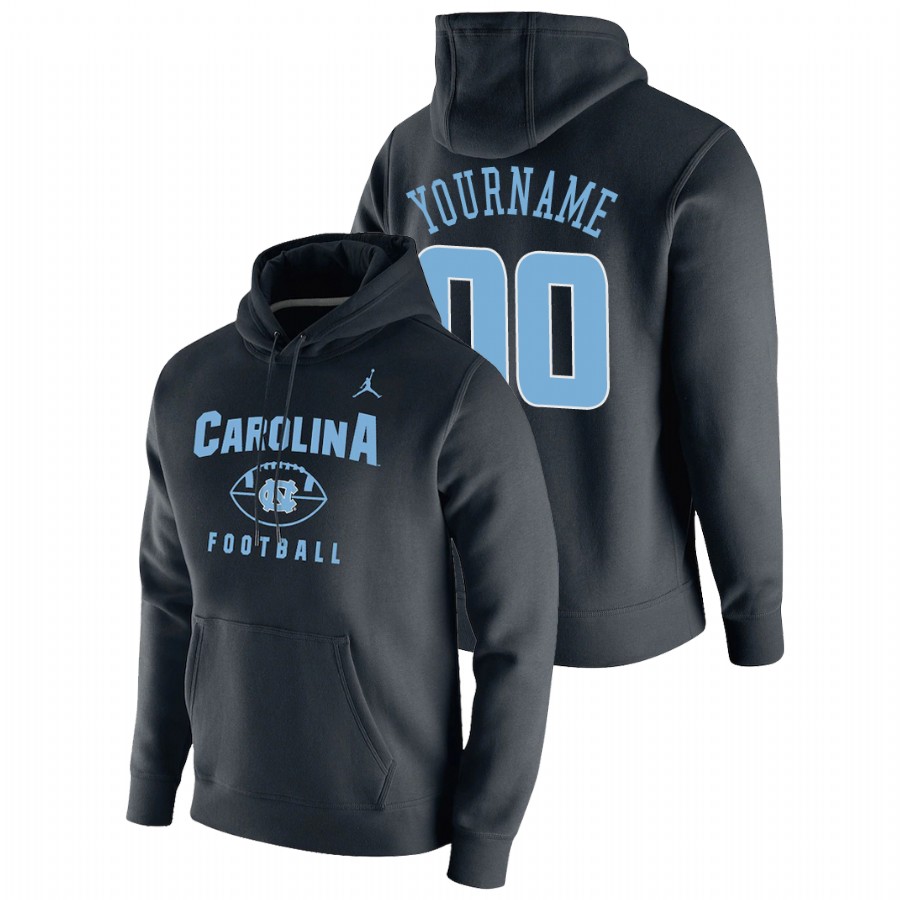 men's north carolina tar heels custom pullover football black oopty oop hoodie