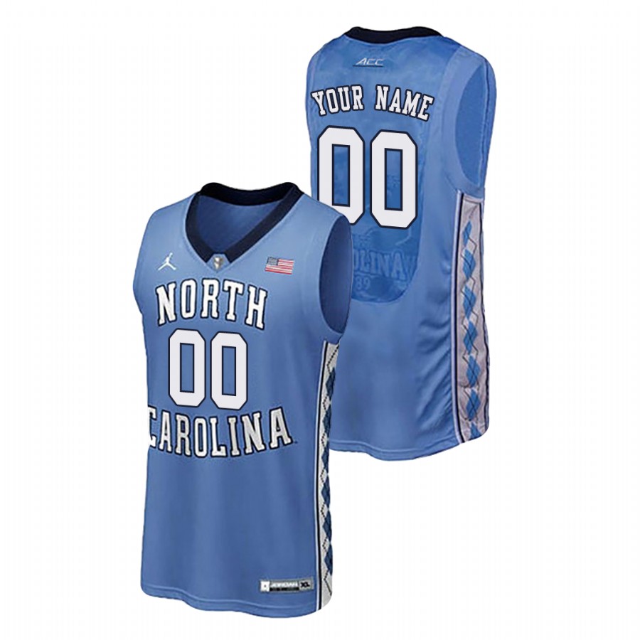 men's north carolina tar heels custom royal authentic performace college basketball jersey