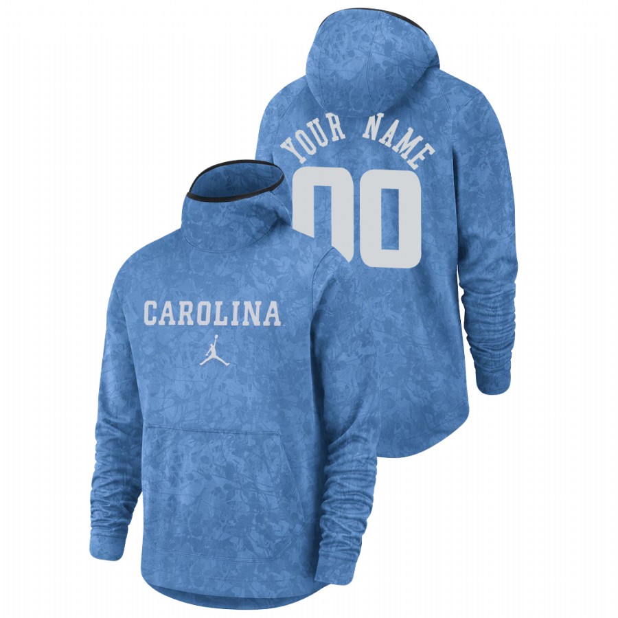 men's north carolina tar heels custom team logo pullover carolina blue basketball spotlight hoodie