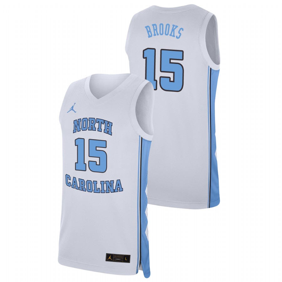 men's north carolina tar heels garrison brooks college basketball replica white jersey