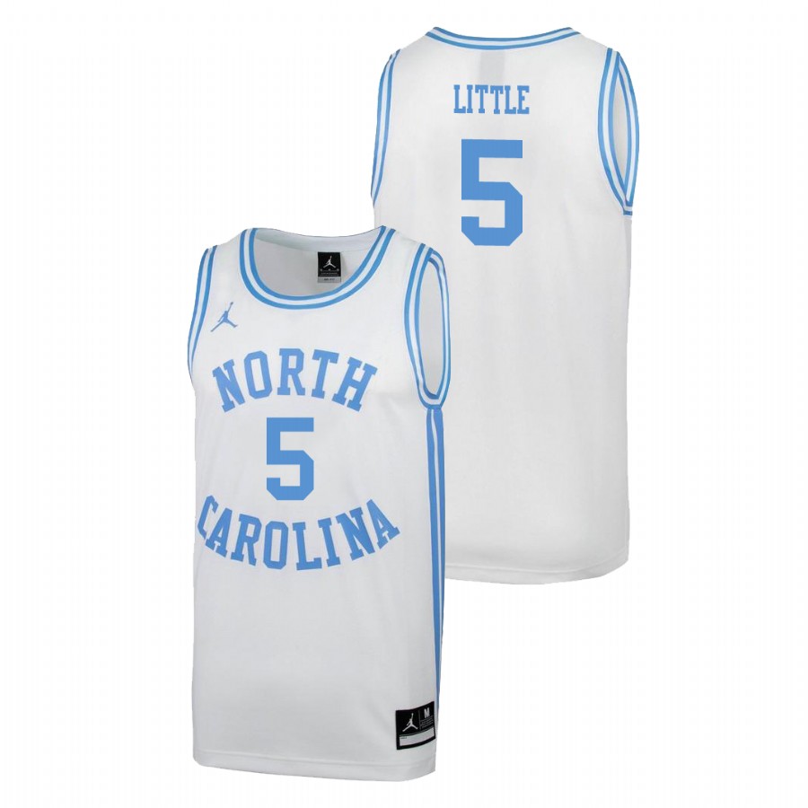 men's north carolina tar heels nassir little white march madness college basketball jersey