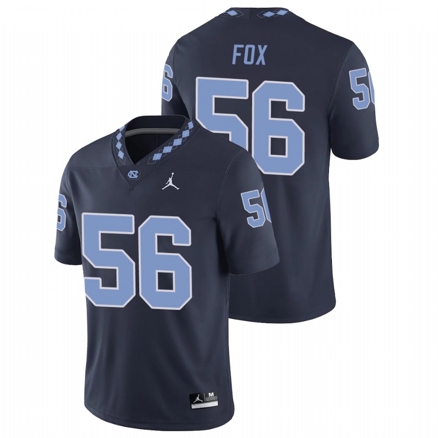 men's north carolina tar heels tomari fox navy college football game jersey