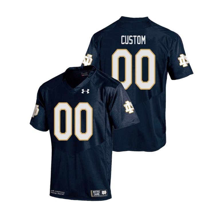 men's notre dame fighting irish 00 custom navy college football replica jersey