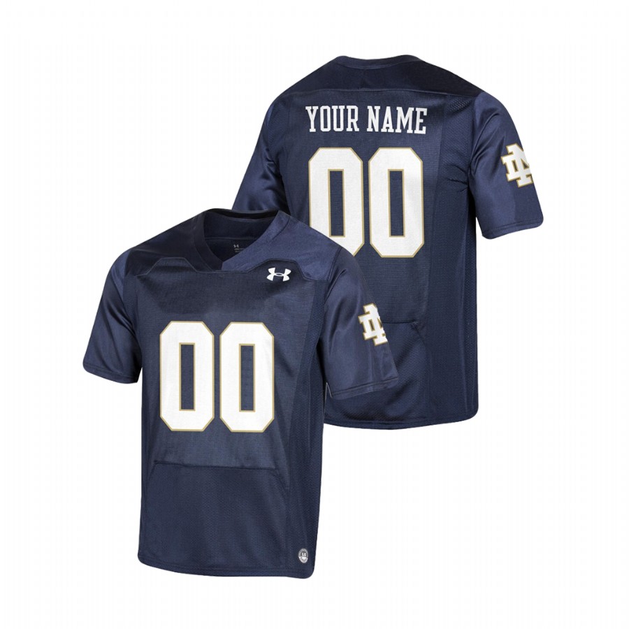 men's notre dame fighting irish 00 custom navy replica football jersey