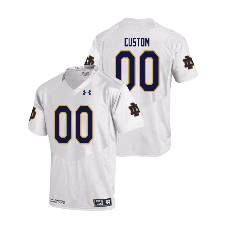 men's notre dame fighting irish 00 custom white college football replica jersey
