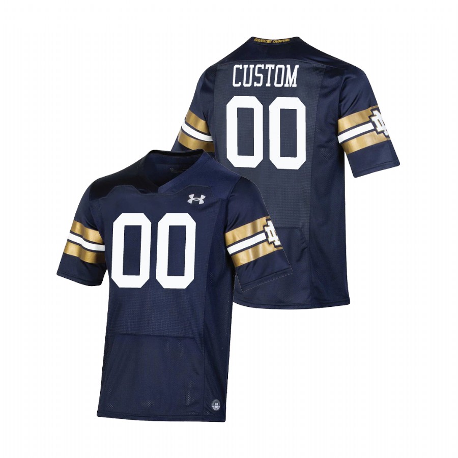 men's notre dame fighting irish custom replica game 2021 shamrock series navy jersey