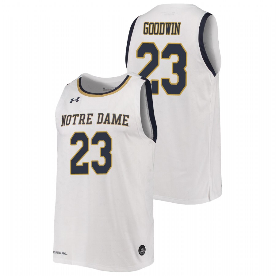 men's notre dame fighting irish dane goodwin 2019 20 college basketball replica white jersey