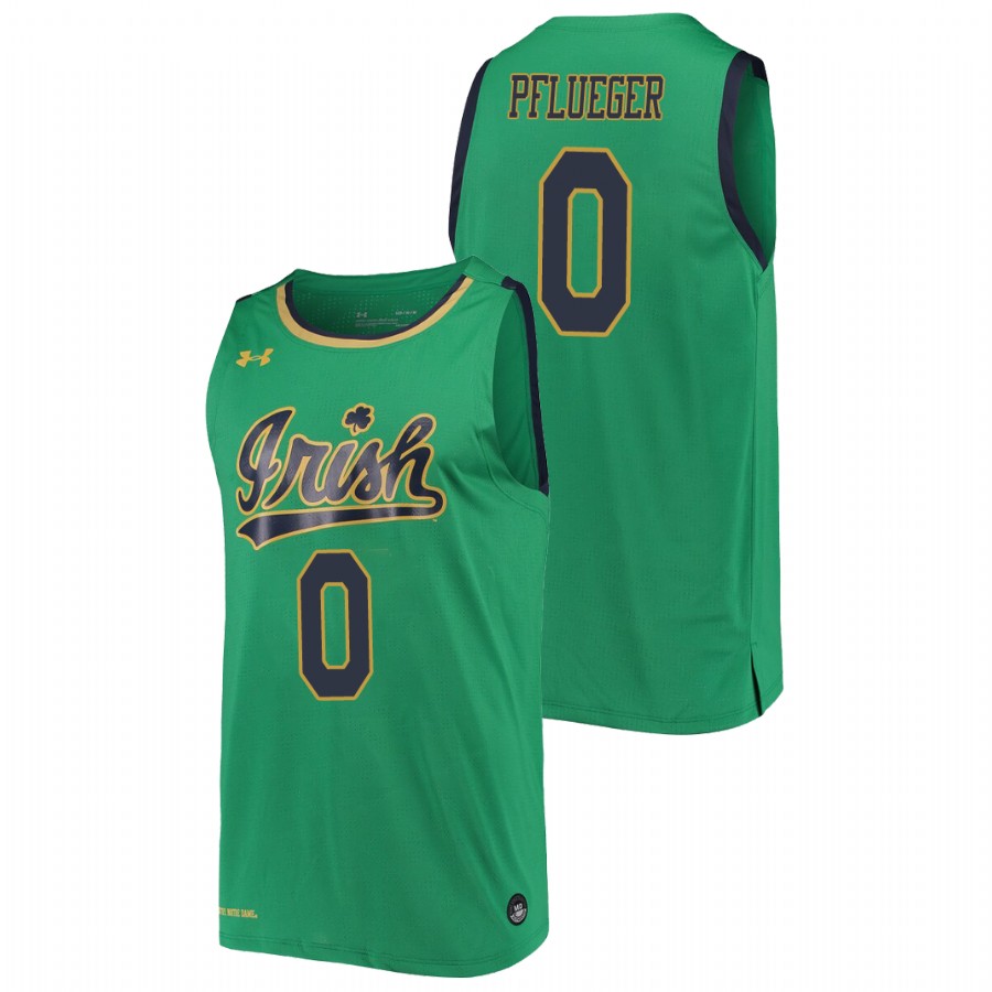 men's notre dame fighting irish rex pflueger 2019 20 college basketball replica kelly green jersey