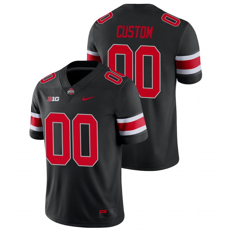 men's ohio state buckeyes custom alternate game college football black jersey