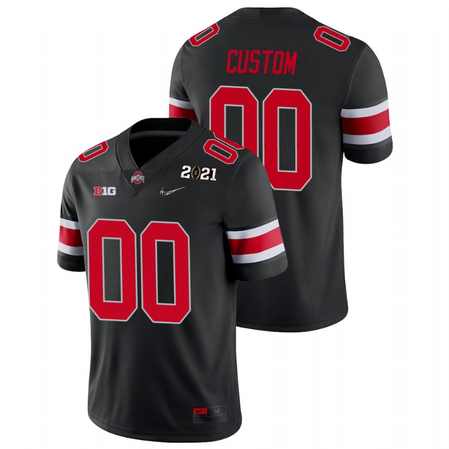 men's ohio state buckeyes custom black 2021 national championship jersey