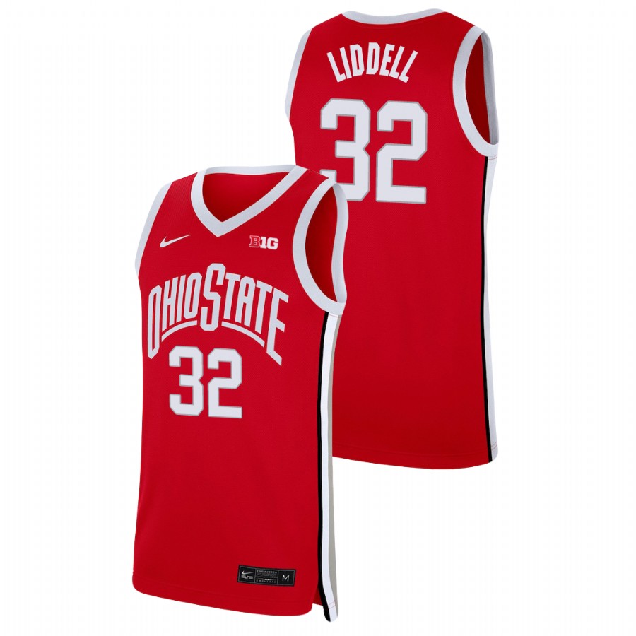 men's ohio state buckeyes e.j. liddell basketball replica scarlet jersey