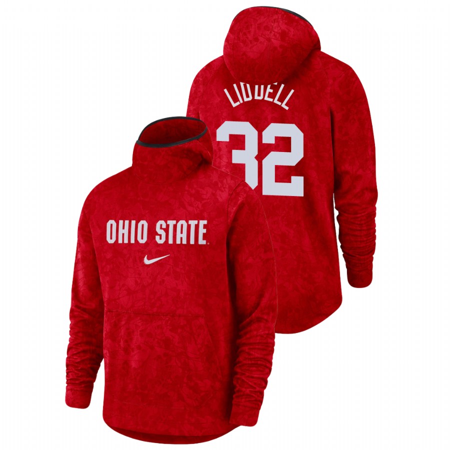men's ohio state buckeyes e.j. liddell team logo pullover scarlet basketball spotlight hoodie