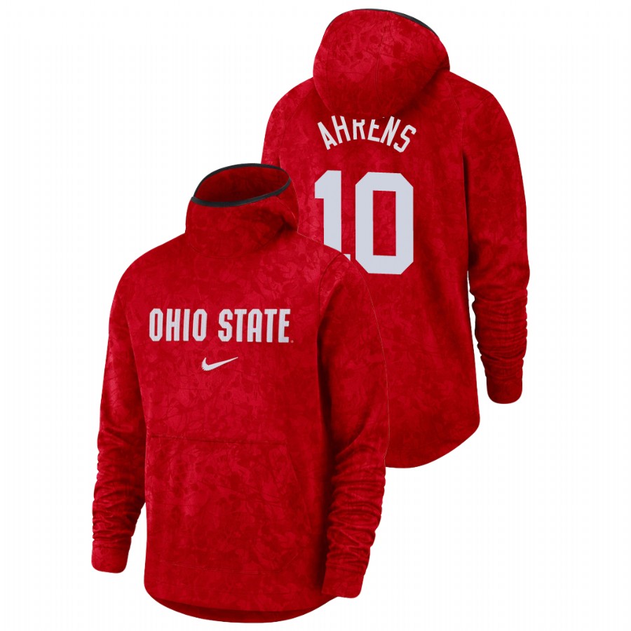 men's ohio state buckeyes justin ahrens team logo pullover scarlet basketball spotlight hoodie