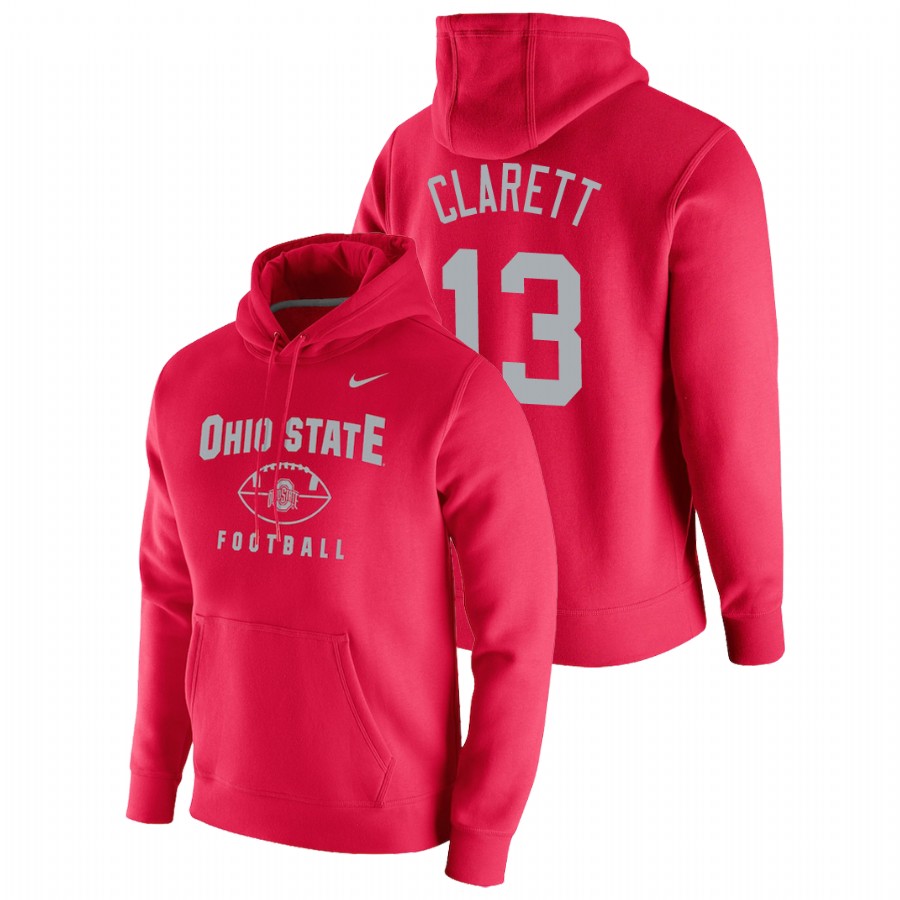 men's ohio state buckeyes maurice clarett pullover football scarlet oopty oop hoodie