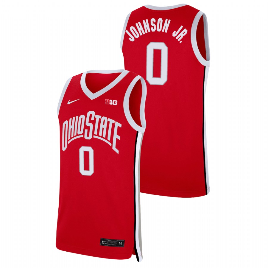 men's ohio state buckeyes meechie johnson jr. basketball replica scarlet jersey