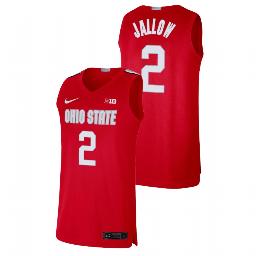 men's ohio state buckeyes musa jallow basketball alumni limited scarlet jersey