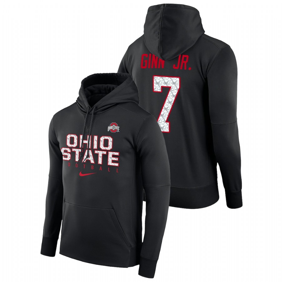 men's ohio state buckeyes ted ginn jr. performance pullover black football practice hoodie