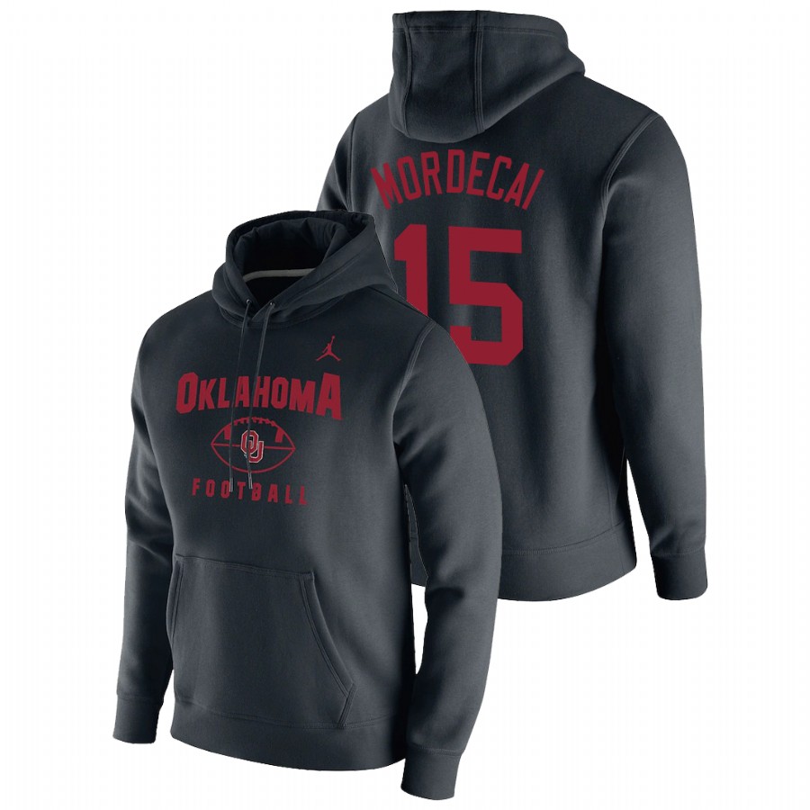men's oklahoma sooners tanner mordecai pullover football black oopty oop hoodie