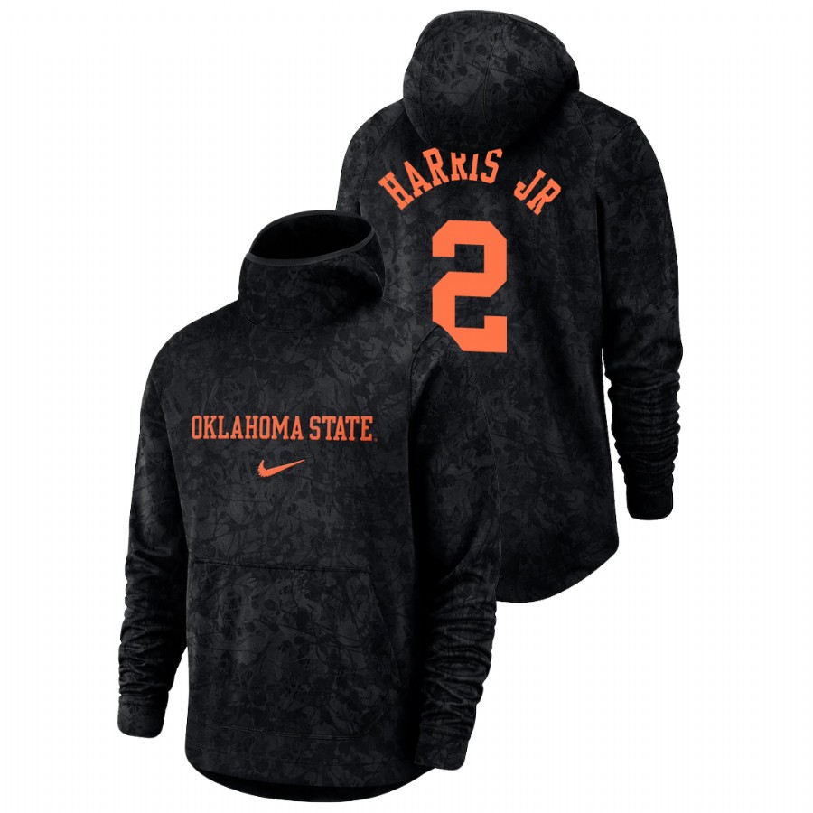 men's oklahoma state cowboys chris harris jr. team logo pullover black basketball spotlight hoodie