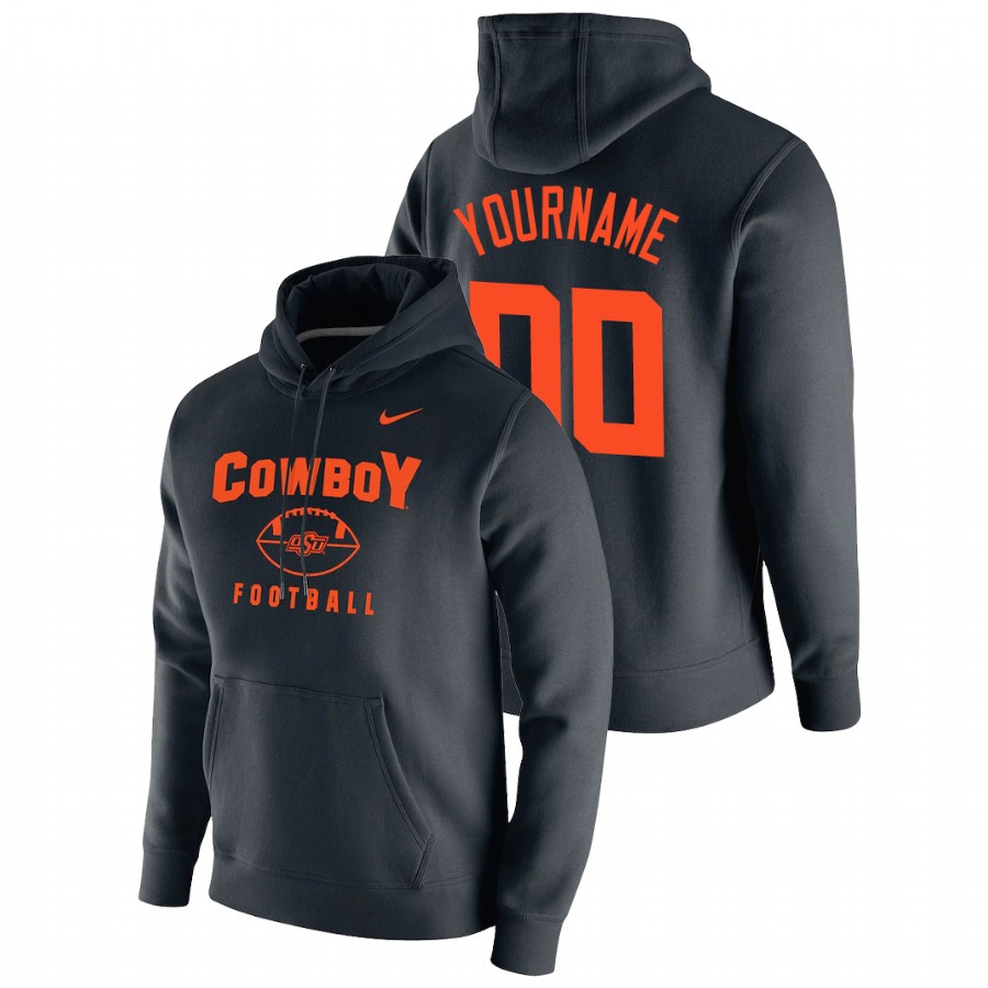 men's oklahoma state cowboys custom football pullover black oopty oop hoodie