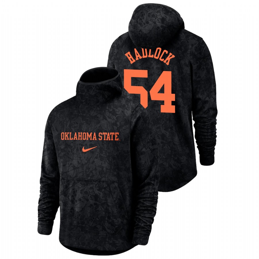 men's oklahoma state cowboys j.k. hadlock team logo pullover black basketball spotlight hoodie
