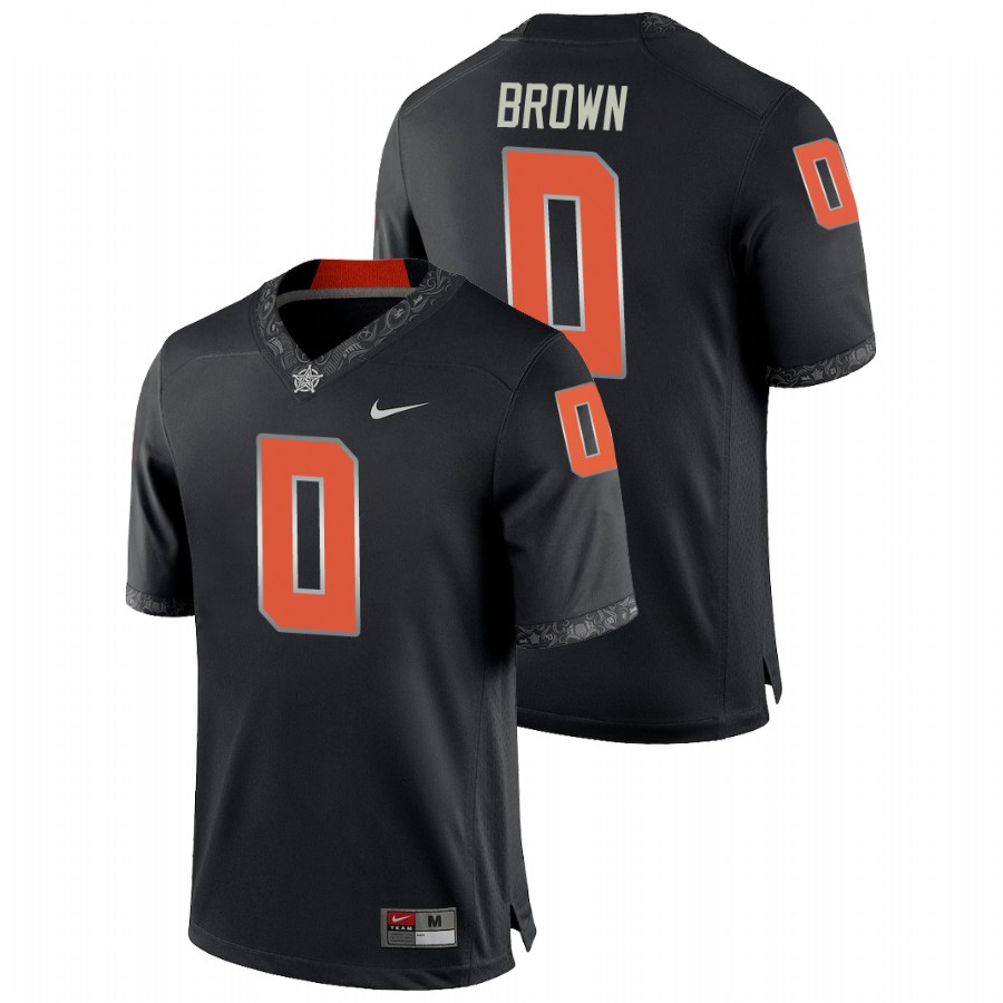 men's oklahoma state cowboys ld brown black college football game jersey