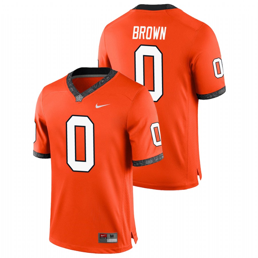 men's oklahoma state cowboys ld brown orange college football game jersey