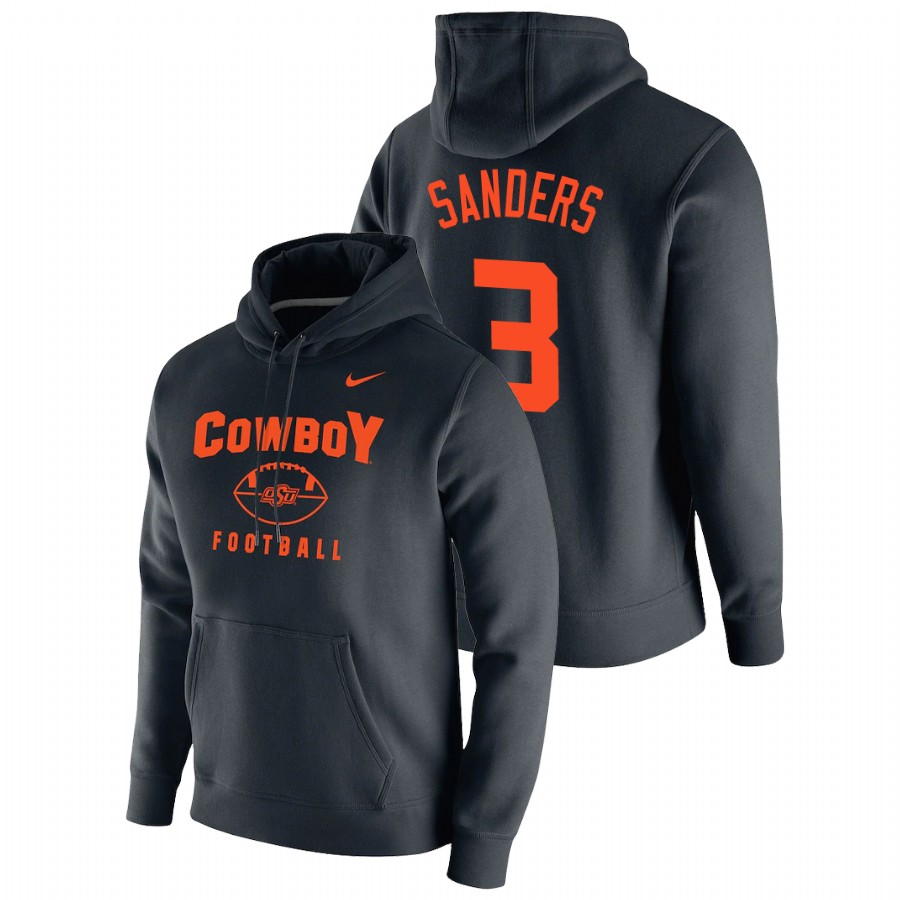 men's oklahoma state cowboys spencer sanders football pullover black oopty oop hoodie