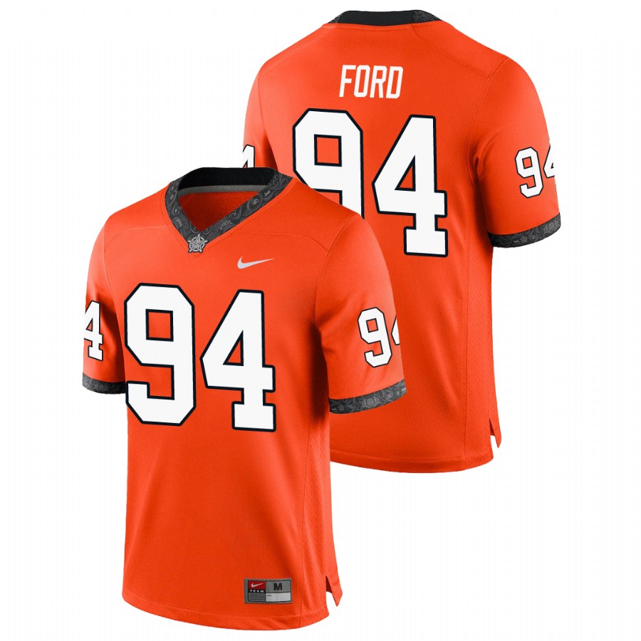 men's oklahoma state cowboys trace ford orange college football game jersey