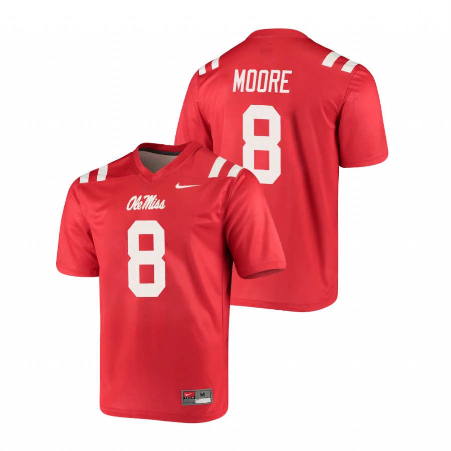 men's ole miss rebels elijah moore red legend football jersey