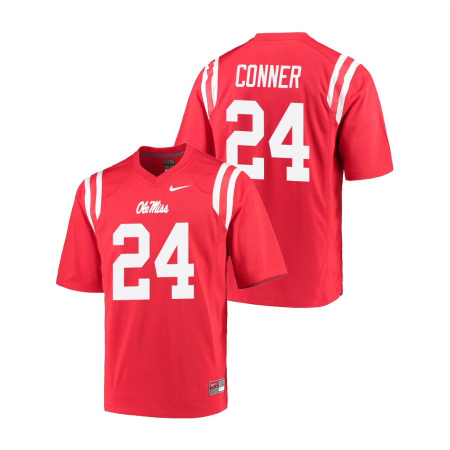 men's ole miss rebels snoop conner red college football game jersey
