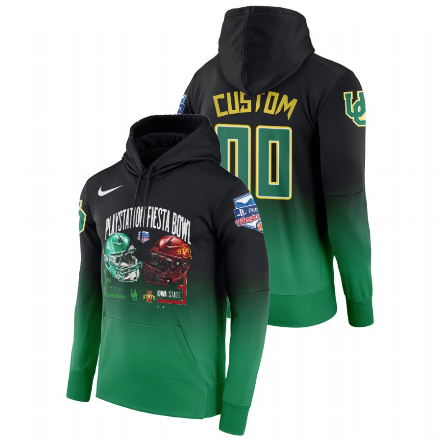 men's oregon ducks custom matchup extra point black green 2021 fiesta bowl hoodie