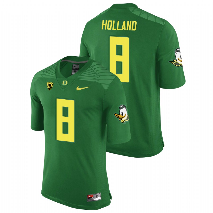 men's oregon ducks jevon holland green replica game football jersey