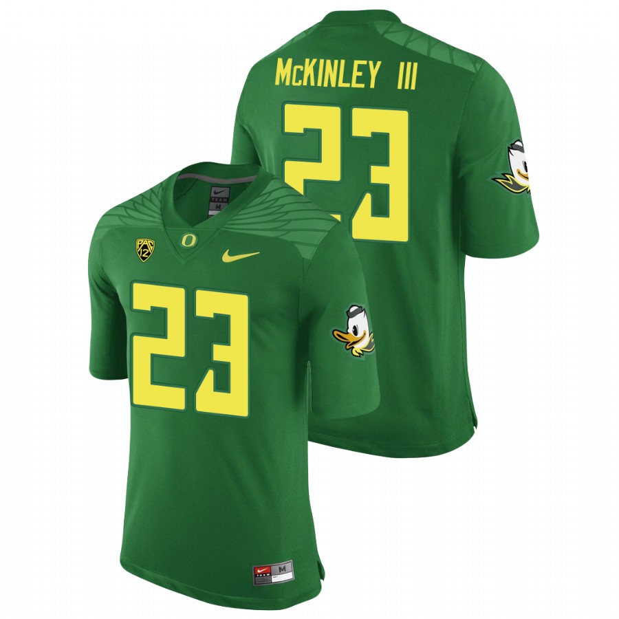 men's oregon ducks verone mckinley iii green replica game football jersey