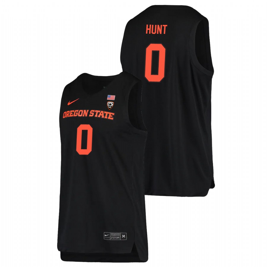 men's oregon state beavers gianni hunt 2021 replica college basketball black jersey